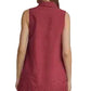 Ws Sleeveless Scallop Trim Eyelet Hem Dress Wine