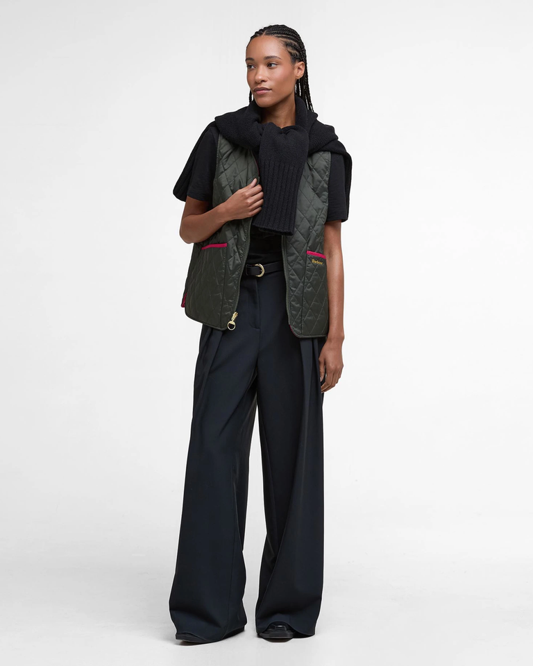 Ws My Barbour Reversible Quilted Liner Sage/Pink