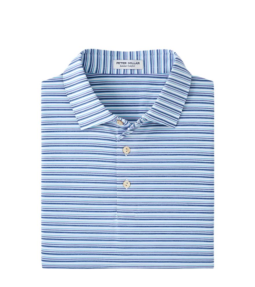 Fairmont Perf Polo White/Astral Blue - Beau Outfitters