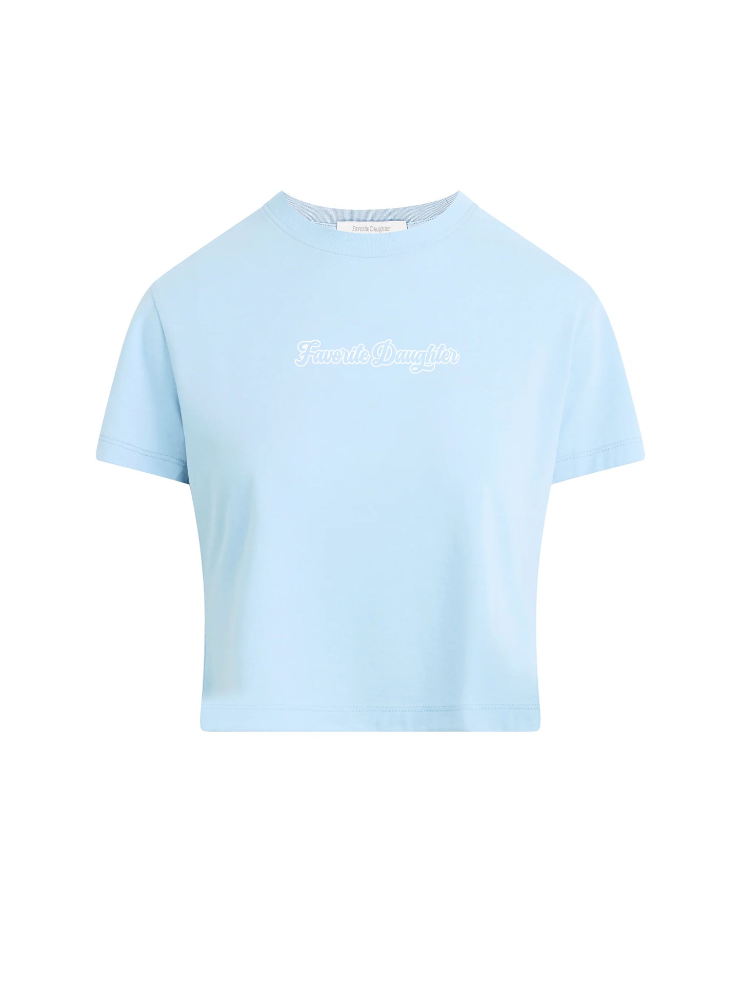 Ws FD Cropped Varsity Tee Sea Blue