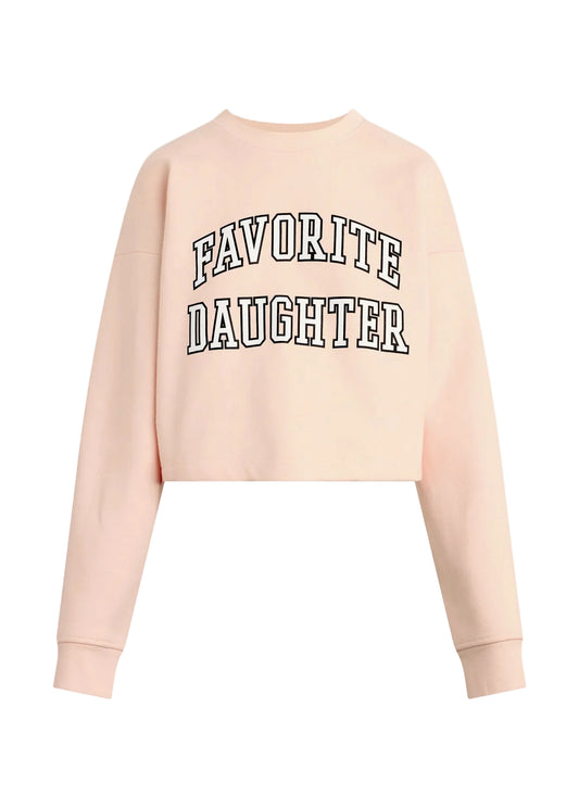 Ws FD Cropped Collegiate Sweatshirt Pale Pink/Wht
