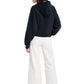 Ws FD Heart Embroidered Hoodie Navy