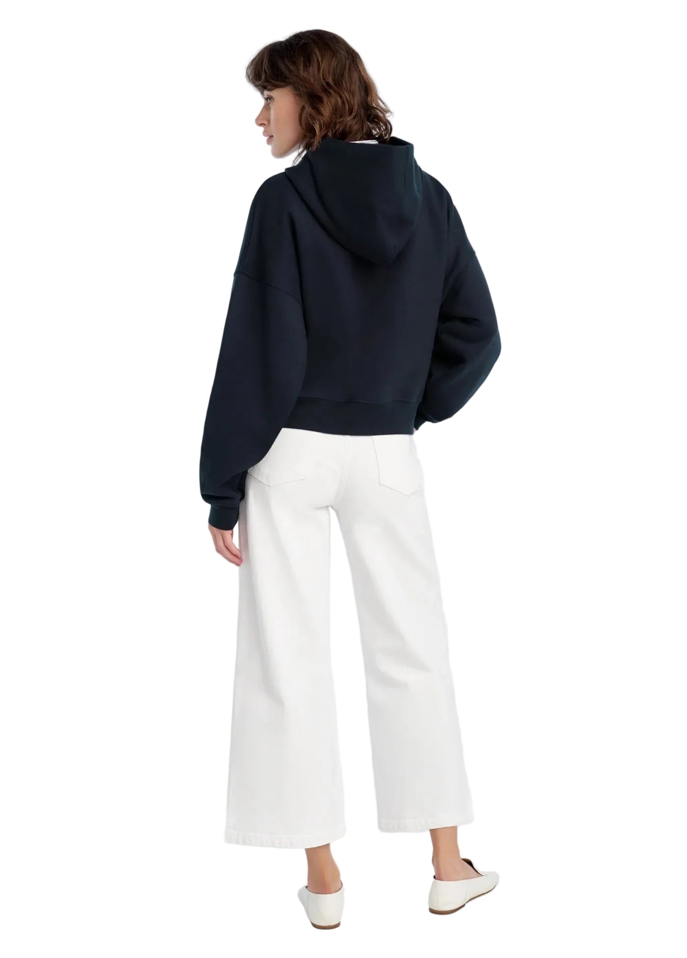 Ws FD Heart Embroidered Hoodie Navy