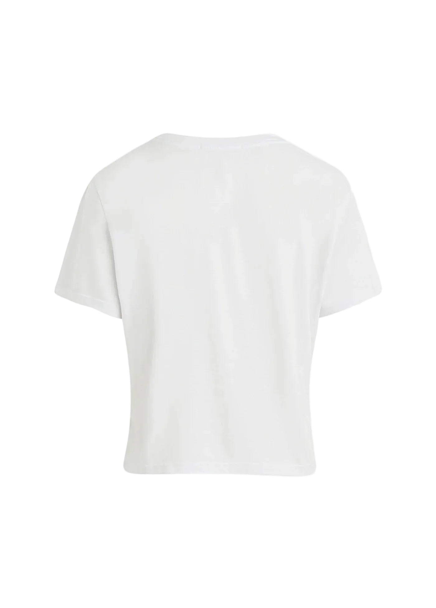 Ws FD Cropped Collegiate Tee White/Haute Rouge