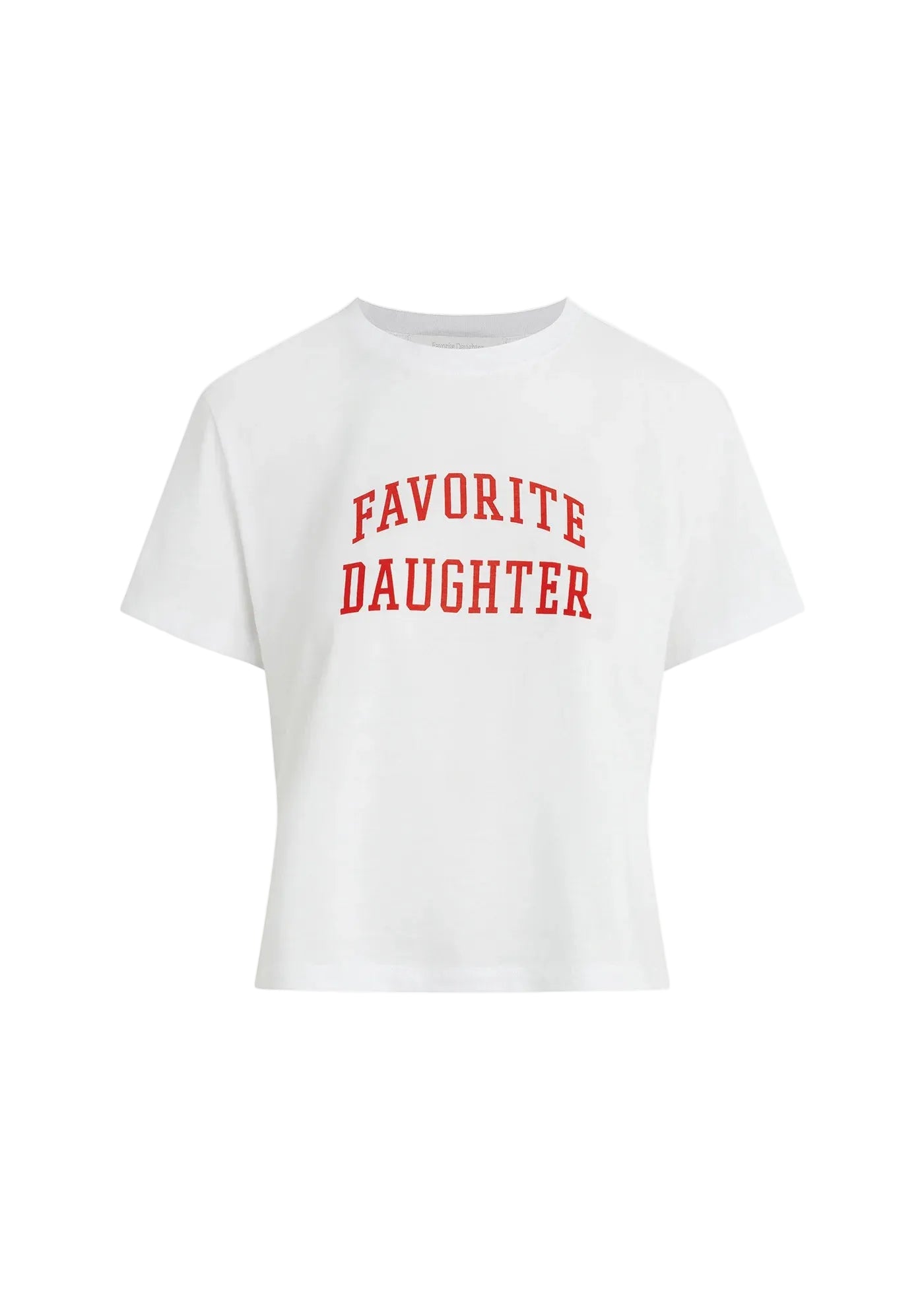 Ws FD Cropped Collegiate Tee White/Haute Rouge