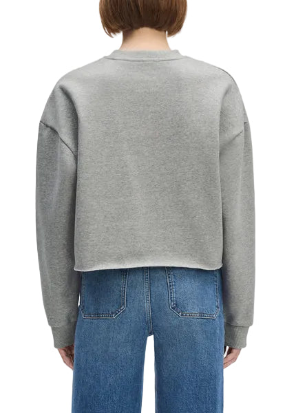 Ws Favorite Daughter Cropped Collegiate Sweatshirt Grey/Burgundy