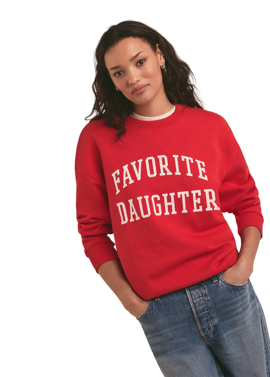 Ws FD Collegiate Sweatshirt  Haute Rouge/Wht