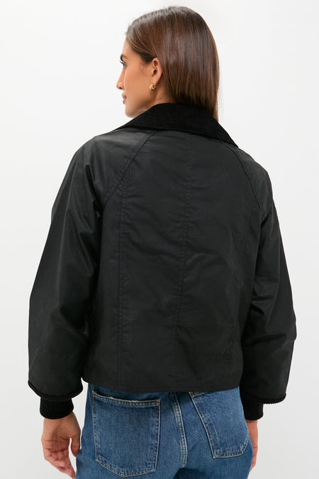Ws Cropped Beadnell Wax Jacket Black/Classic