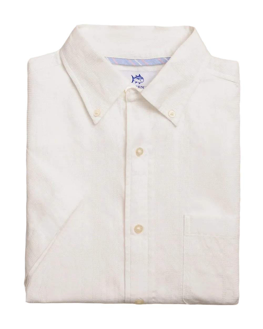 Textured Fort Fisher SS Shirt White
