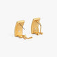 Grace Rectangular Stud Gold Earring