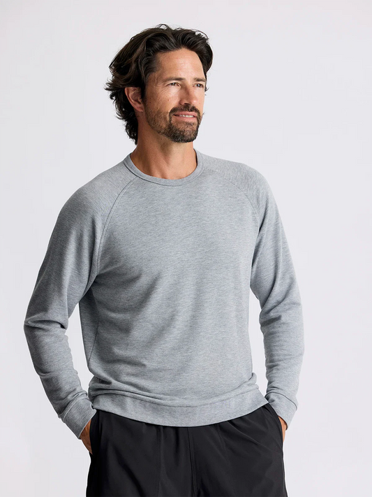 Men's Bamboo Lightweight Fleece Crew Heather Grey