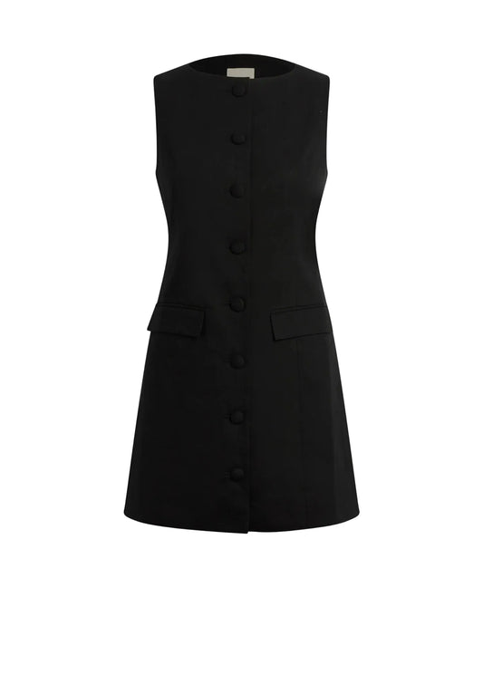 Ws Cece Linen Dress Black