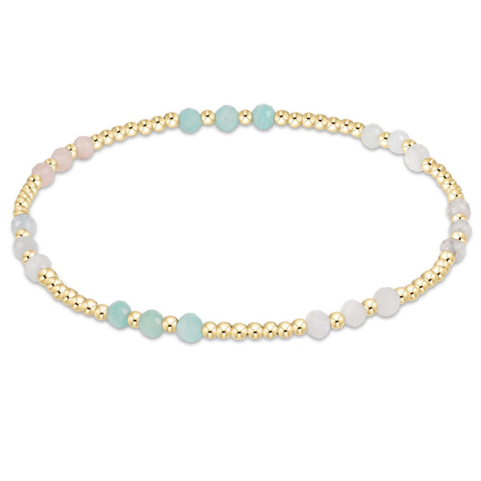 SS25 Gemstone Gold Joy Pattern 3mm Bead Bracelet