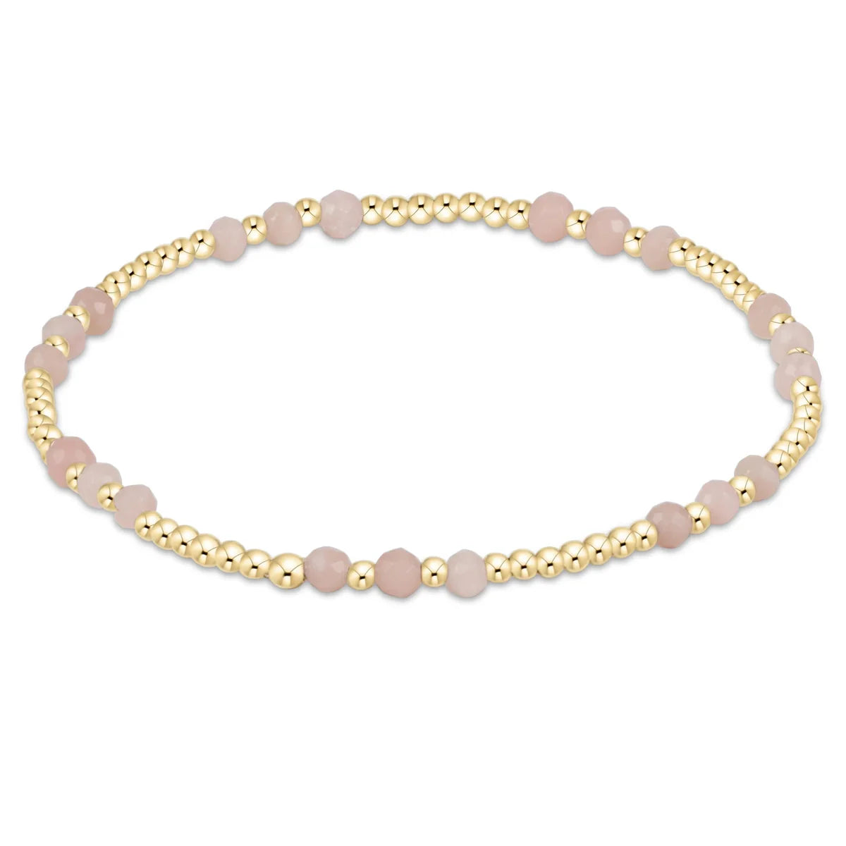 SS25 Gemstone Gold Joy Pattern 3mm Bead Bracelet