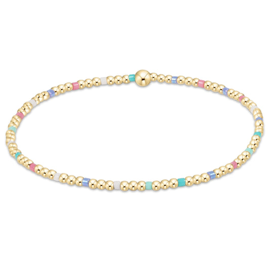 SS25 Gemstone Hope Sincerity Pattern 2mm Bead Bracelet