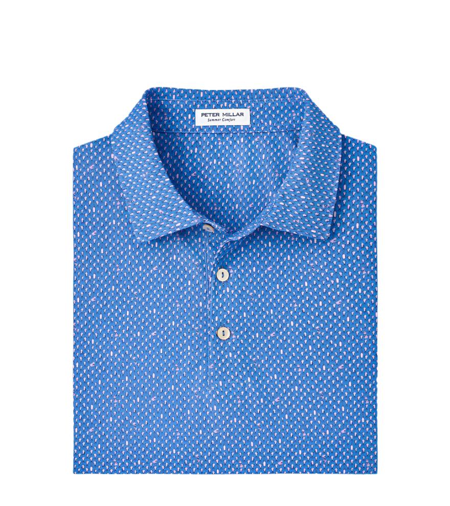 Irish Coffee Mesh Polo Liberty Blue - Beau Outfitters