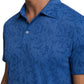 Island Fronds Jaquard Polo Nautical Blue