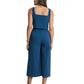 Jill Seersucker Jumpsuit in Nautical Blue