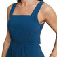 Jill Seersucker Jumpsuit in Nautical Blue