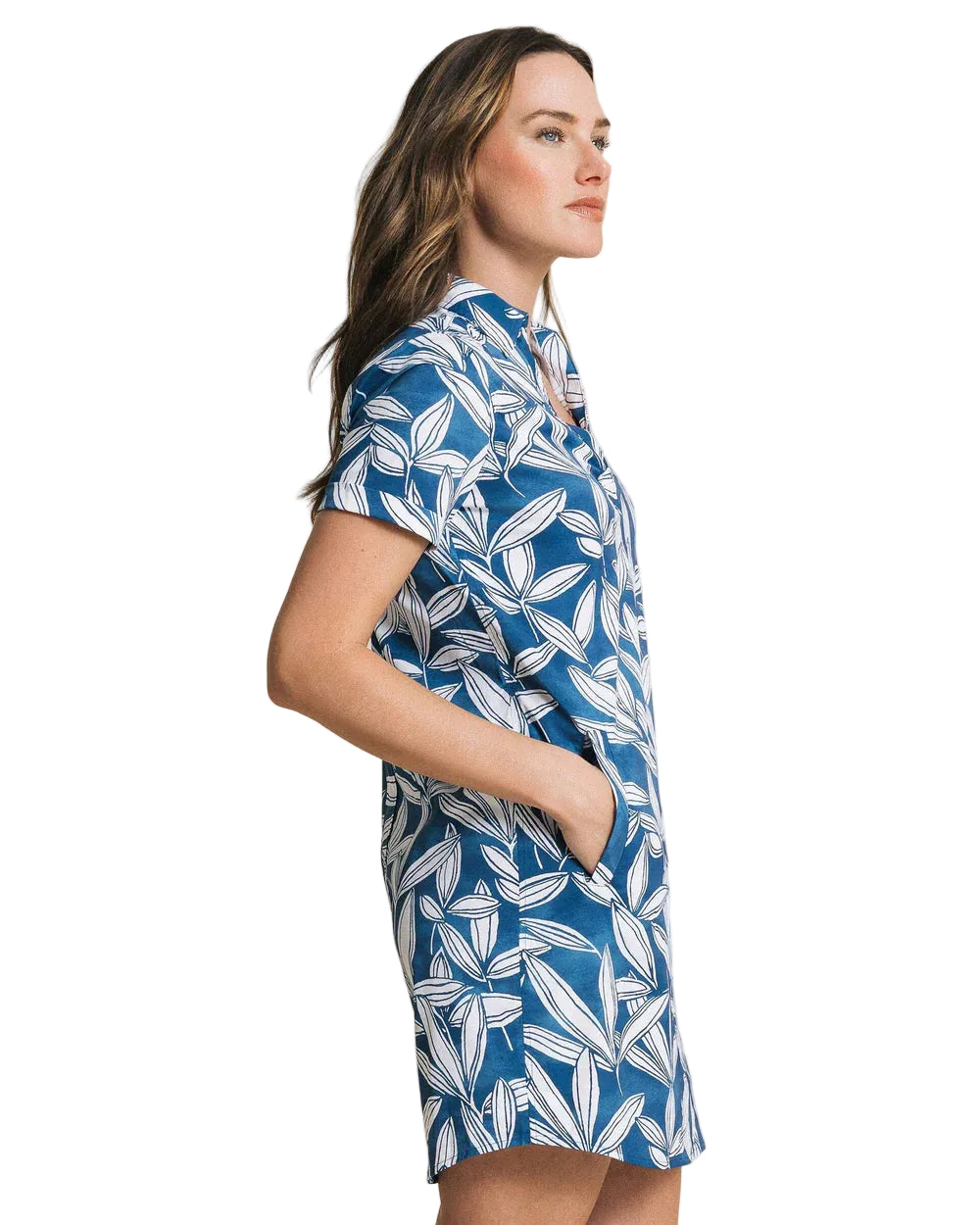 Ws Kamryn Printed Perf Dress Nautical Blue
