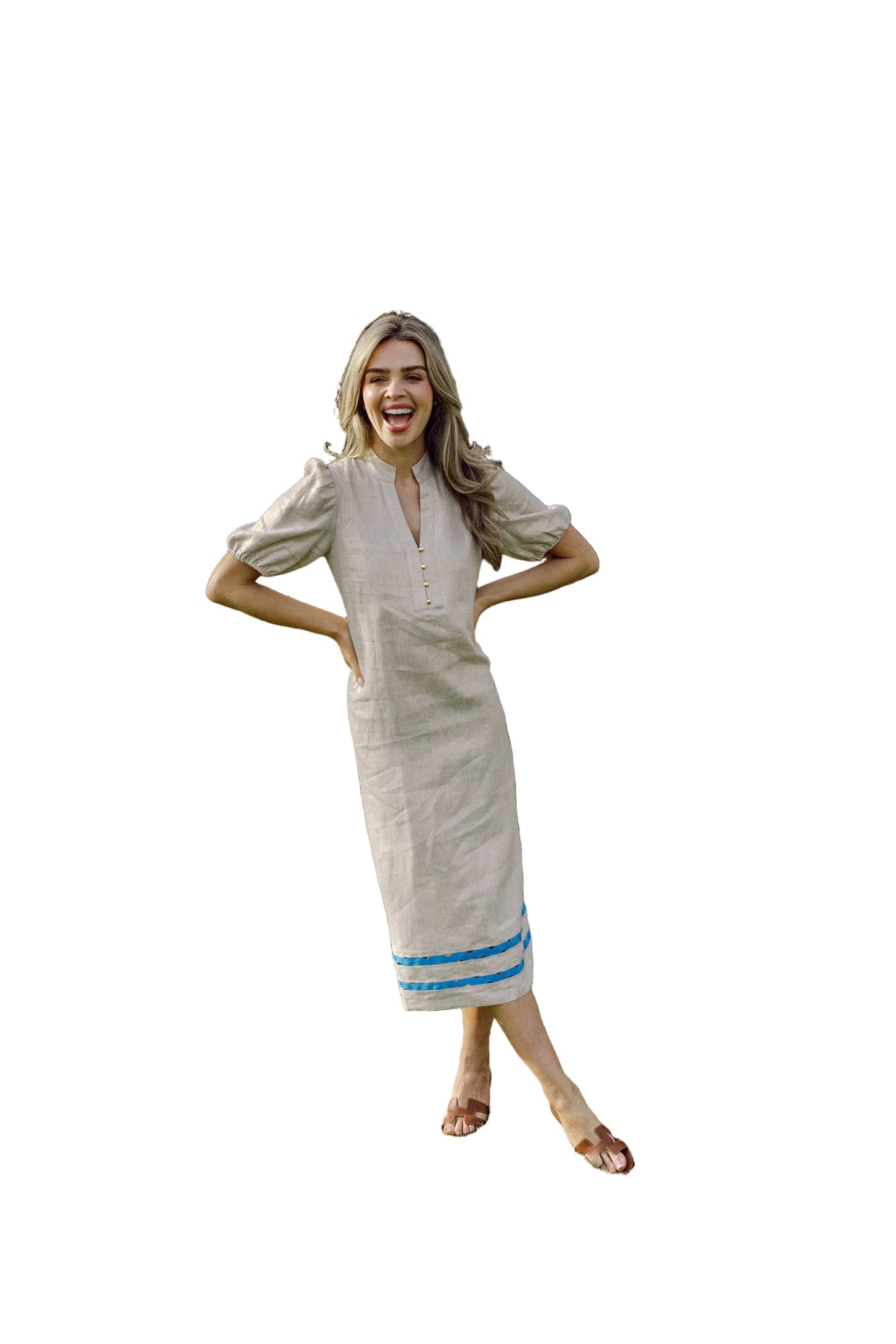 Ws Gold Puff Sleeve Midi Tunic Ric-Rac