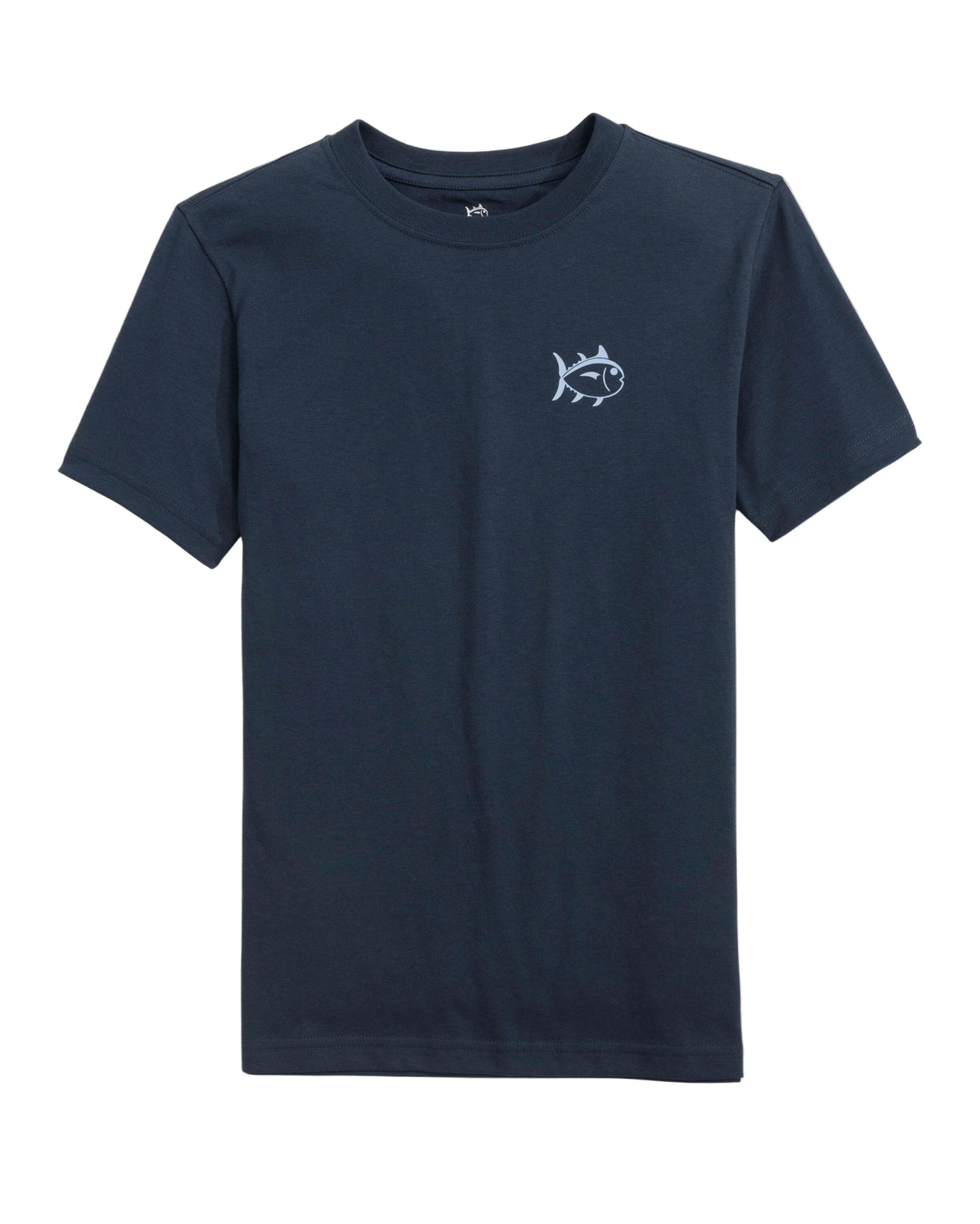 Youth Fish Stamp SS T-Shirt Dress Blue