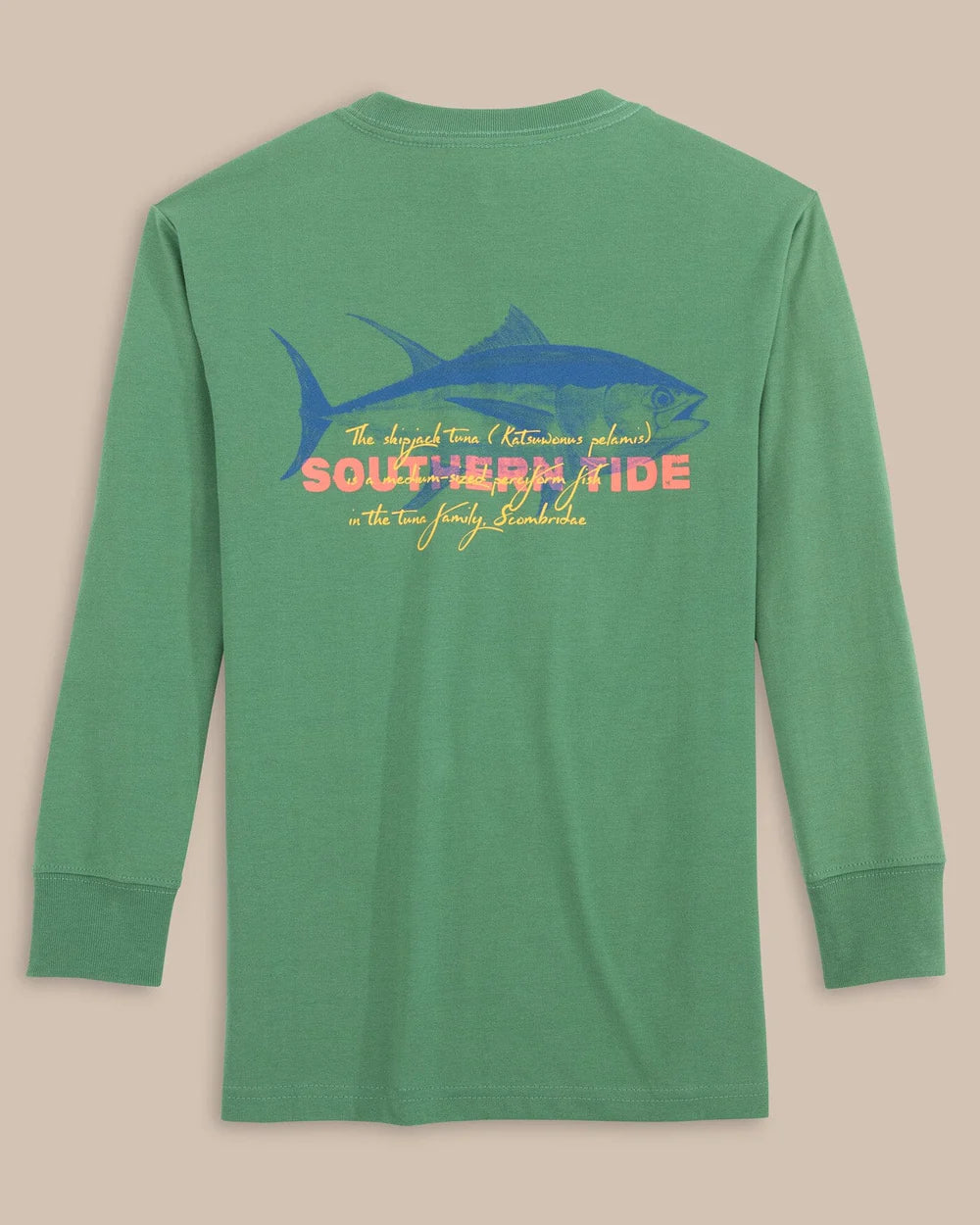 Youth Skipjack Facts LS T-Shirt Frosty Spruce