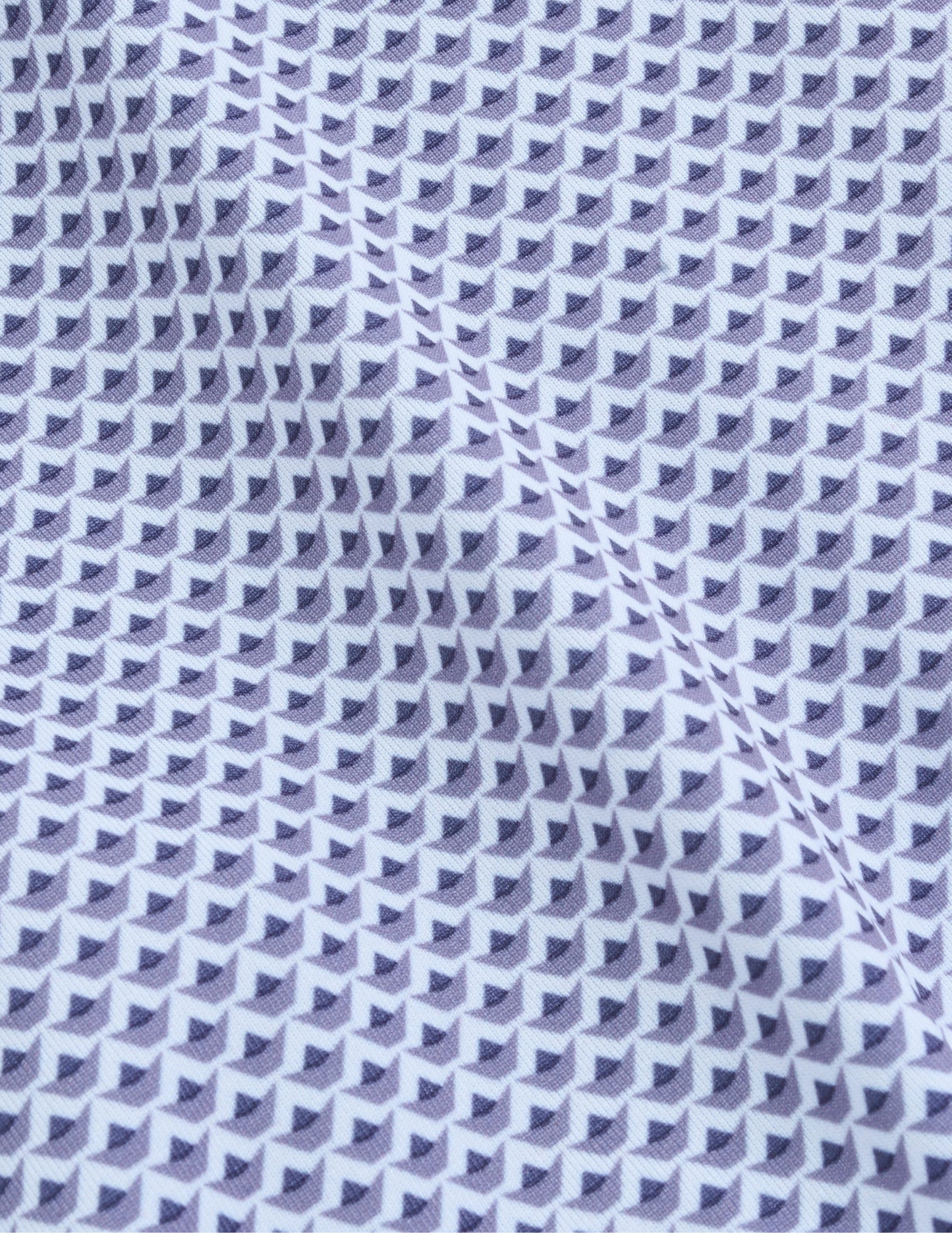 Prismatic Printed Polo Purple Ash