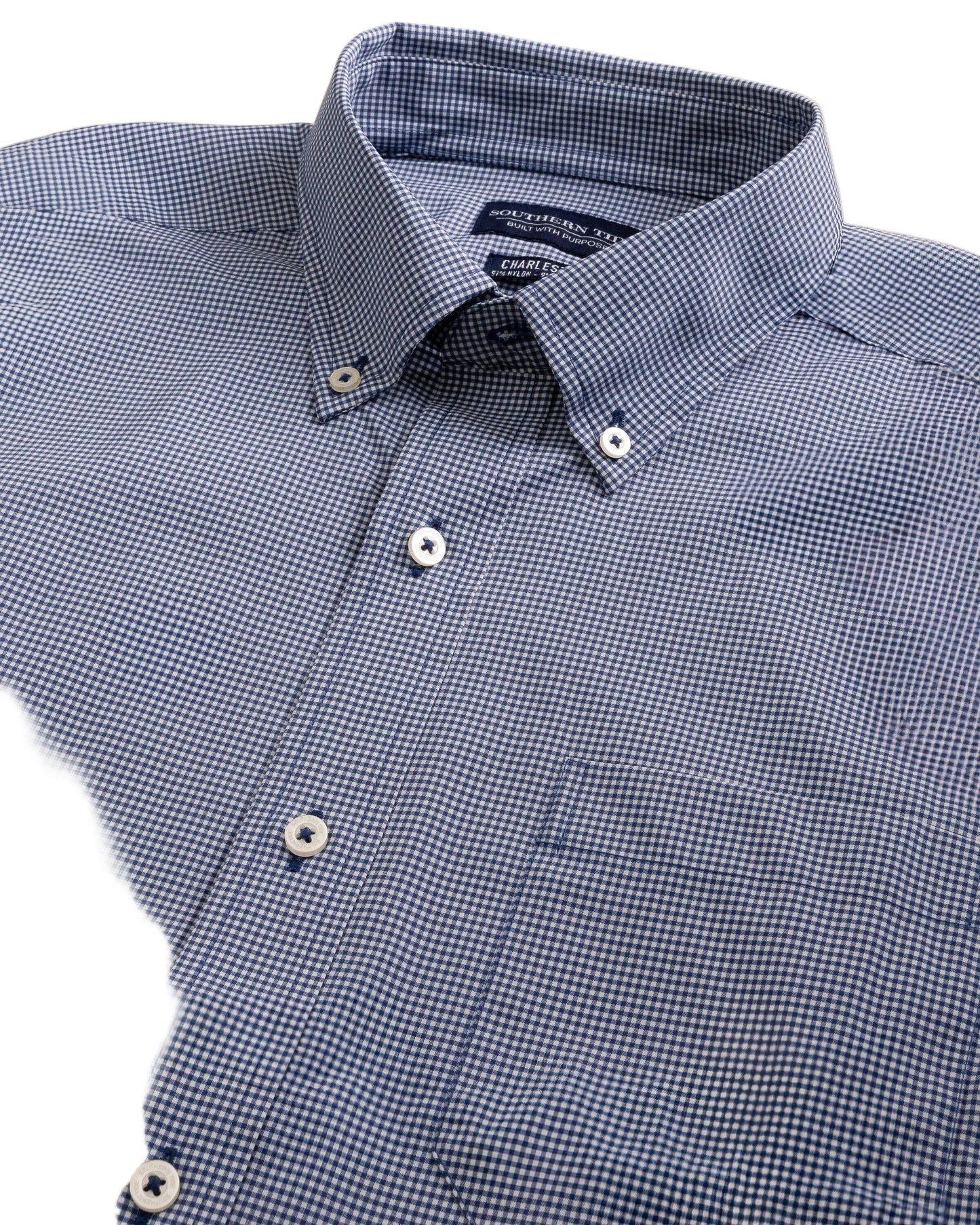 Brrr IC Micro Gingham Shirt Seven Seas Blue