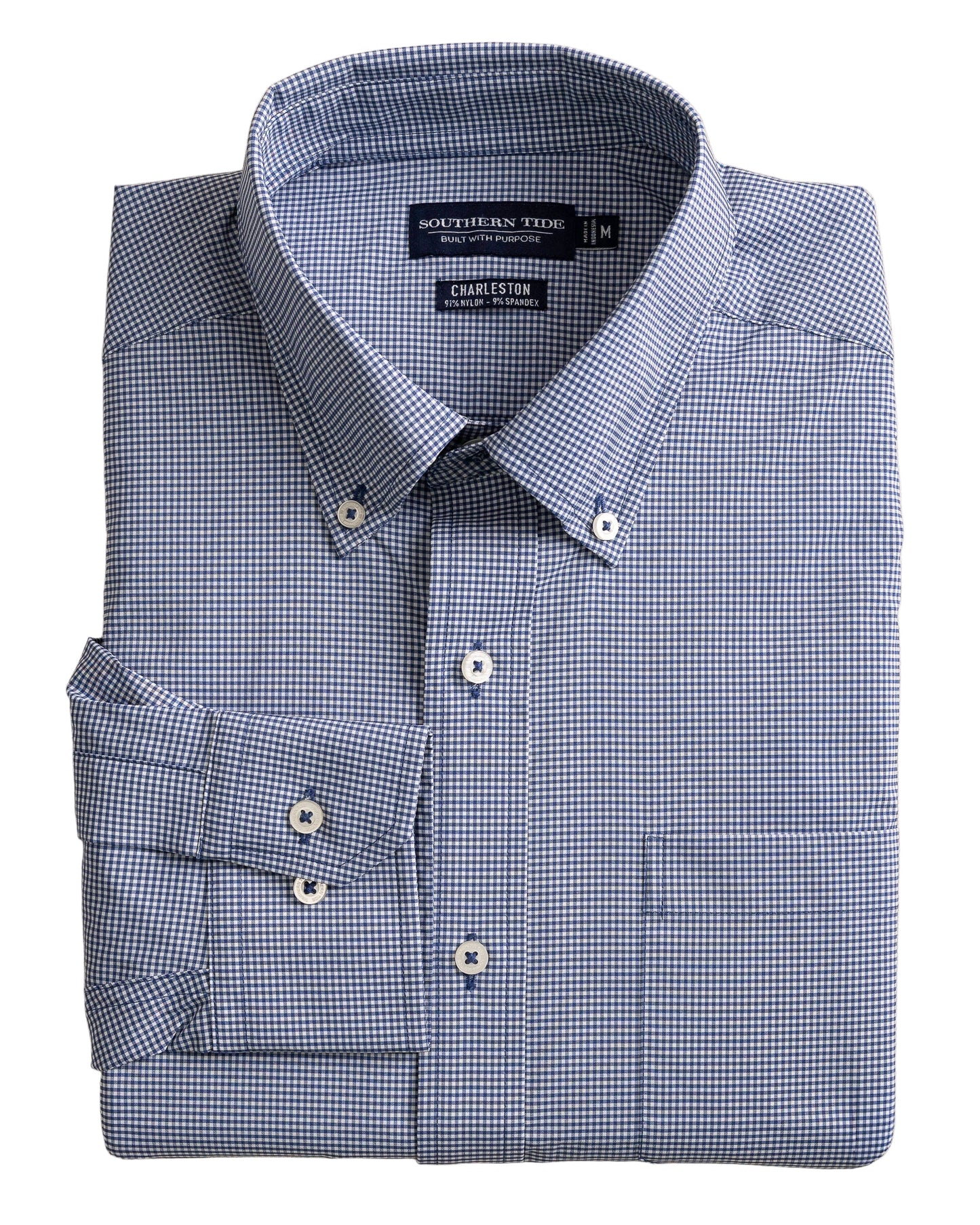 Brrr IC Micro Gingham Shirt Seven Seas Blue