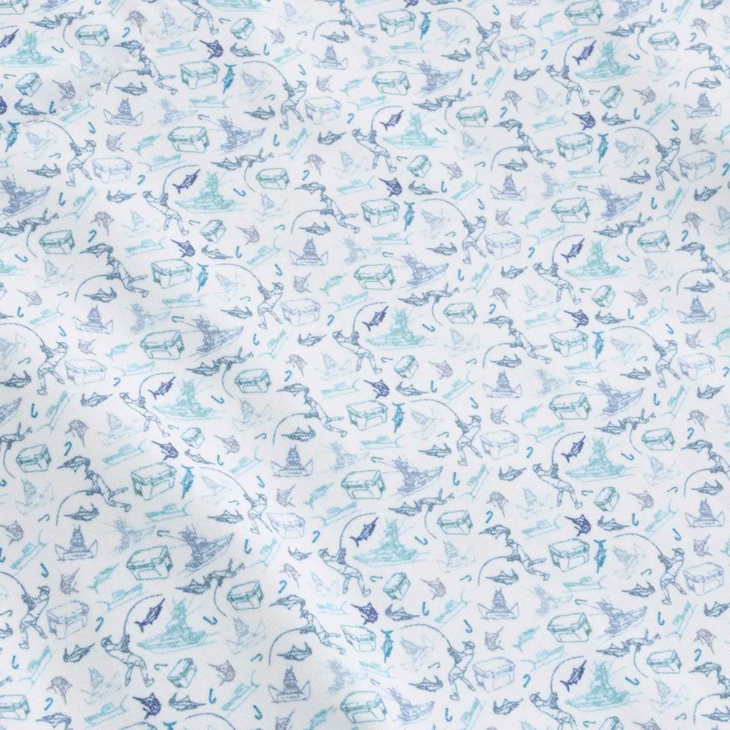 Offshore Printed Perf Polo High Tide