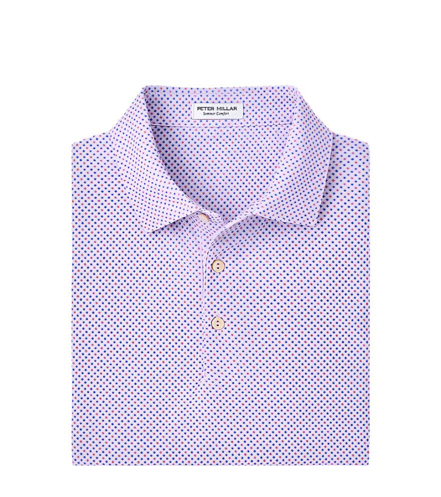 Orbital Geo Mesh Polo Petal Purple - Beau Outfitters