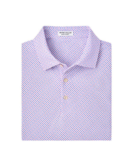 Orbital Geo Mesh Polo Petal Purple