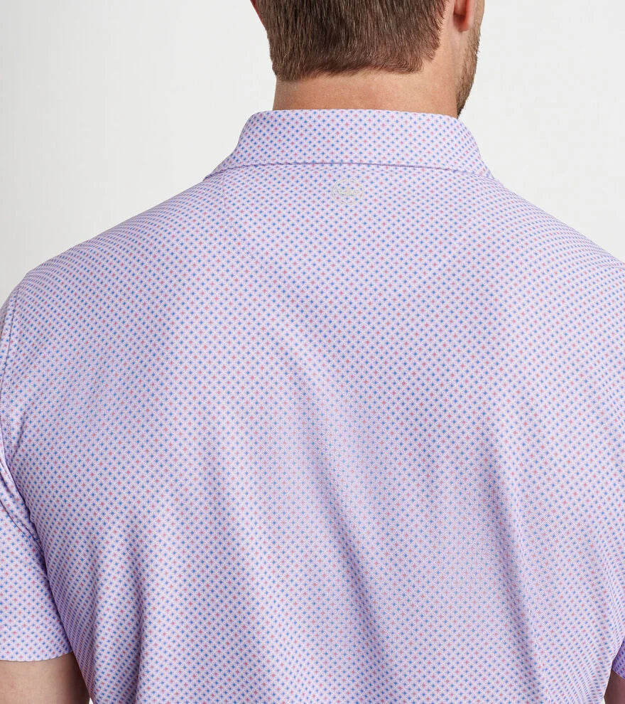 Orbital Geo Mesh Polo Petal Purple - Beau Outfitters