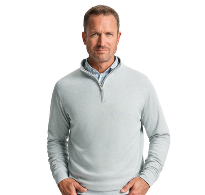 Cotton Modal 1/4 Zip Fog Grey