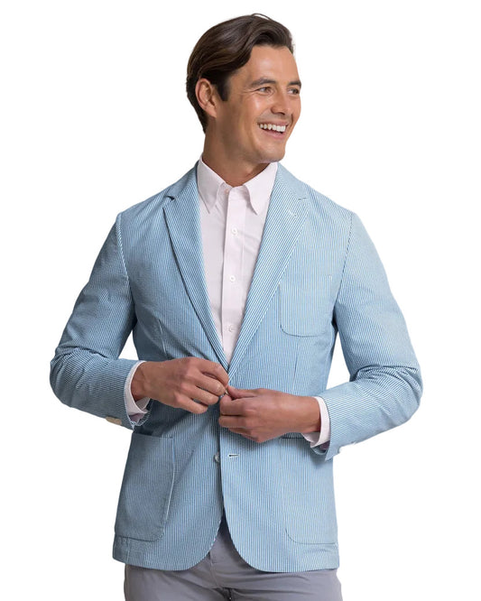 Pamlico Seersucker Blazer Ocean Channel