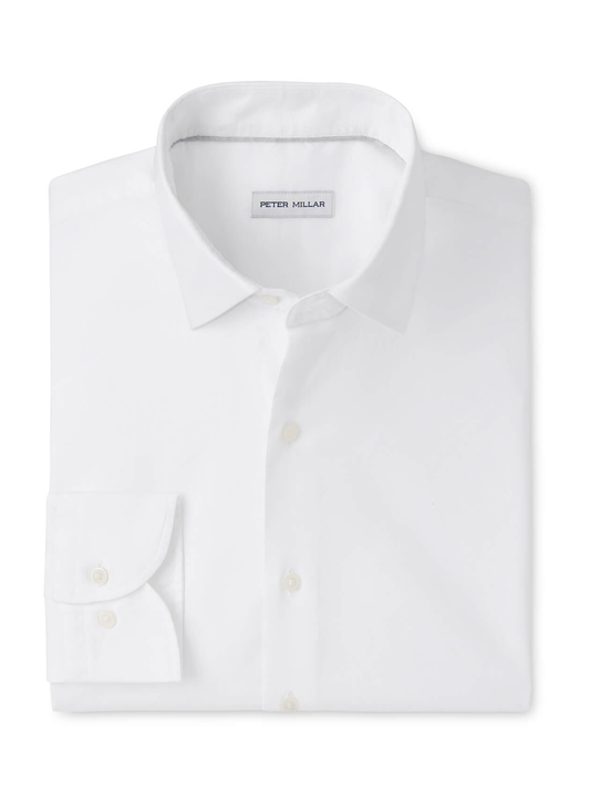 Cool Twill Cotton Modal Sport Shirt White