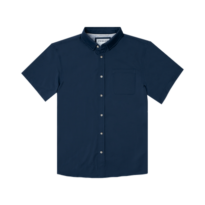 The Listo Ultra-Lite SS Shirt Slim Fit Navy