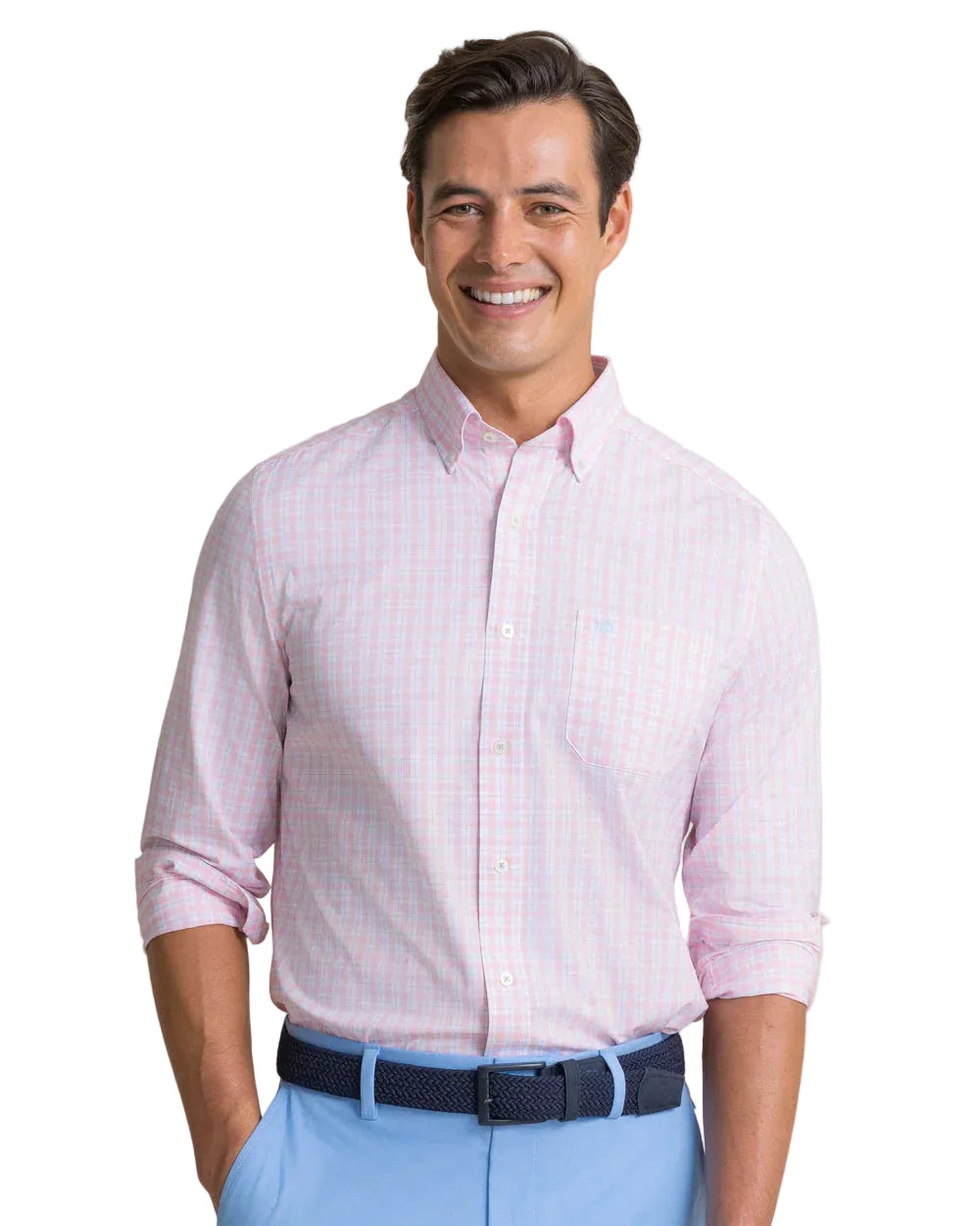 Precheck Plaid CB Shirt Orchid Pink