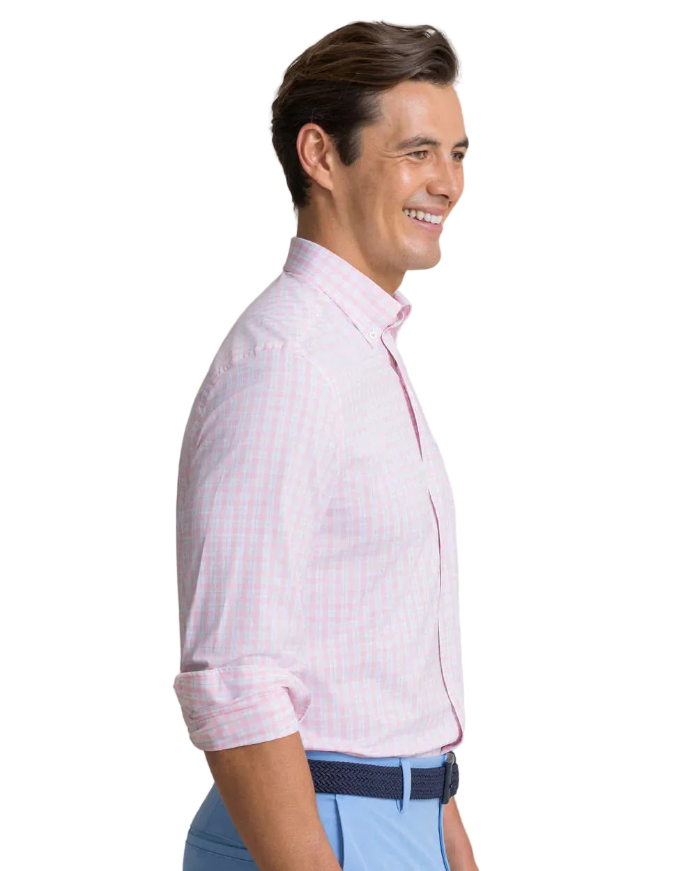 Precheck Plaid CB Shirt Orchid Pink