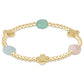 SS25 Gemstone Signature Cross Admire Gold Pattern 3mm Bead Bracelet