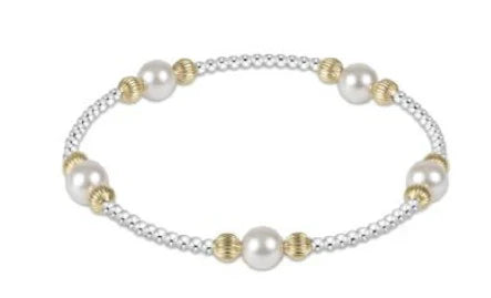 Purpose Pattern Dignity Pearl 6mm Bead Bracelet