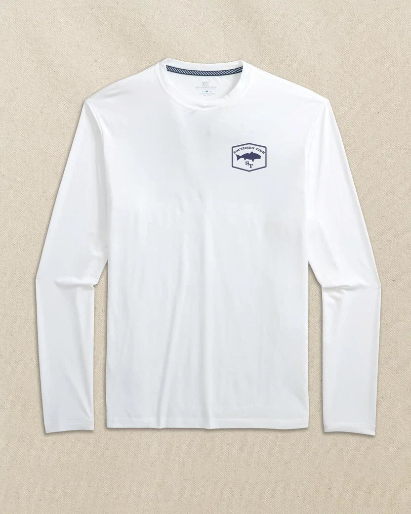 Redfish Badge LS T-shirt Classic White
