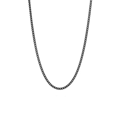 Curb Chain Necklace 55cm Black