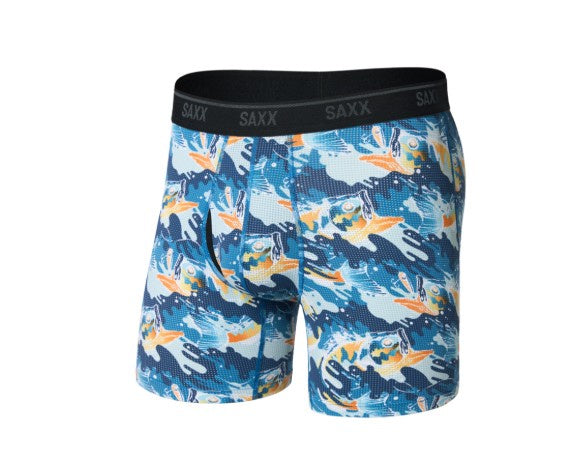 Quest Boxer Brief Big Mouth Bass Blue