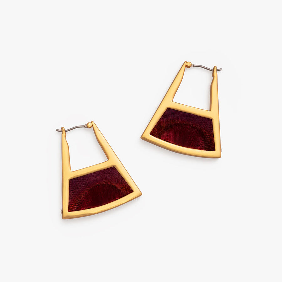 Scarlett Double Sided Triangle Hoop Earring