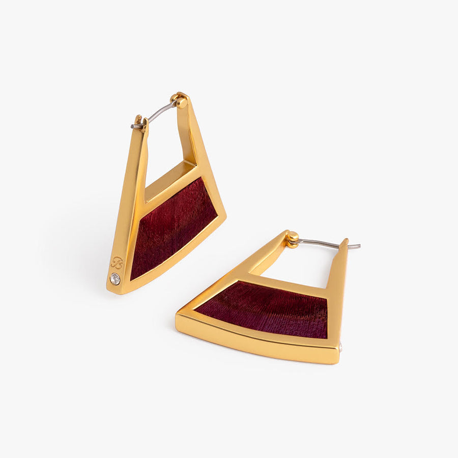 Scarlett Double Sided Triangle Hoop Earring