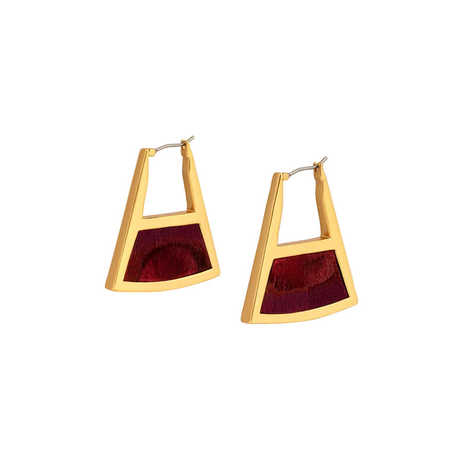 Scarlett Double Sided Triangle Hoop Earring