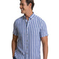 Seamark Stripe Linen/Rayon SS Shirt