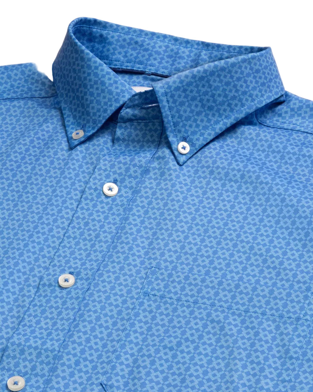 Seaside Geo CB SS Shirt Blue Stream